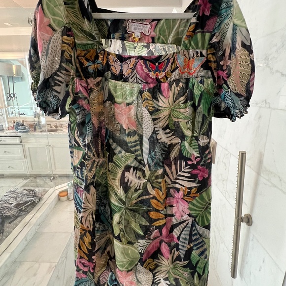 Johnny Was Tropical Puff Sleeve Dress - Picture 6 of 16